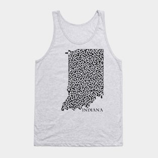 Indiana State Outline Maze & Labyrinth Tank Top